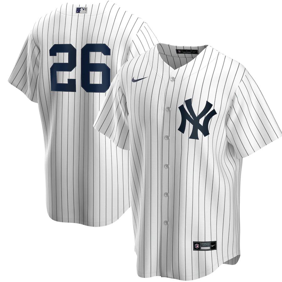 Mens New York Yankees #26 DJ LeMahieu Nike White Home Replica Player Name MLB Jerseys